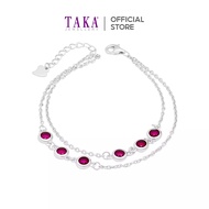 TAKA Jewellery Crystals &amp; 925 Silver Bracelet