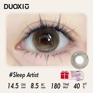 【0~600】DUOXIU 14.5MM Contact Lens Brown Grey Sleep Artist Eye Makeup Soft Contact Lens