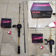 One set bc One set Of casting Fishing rod And 10kg drag reel Left handle carbon rod Material