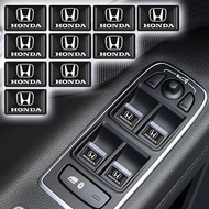 10Pcs Honda Steering Wheel 3D Stickers Door Window Switch Badge Car Accessories For Honda Jazz Beat Innova Brv Pilot Stream Rs Crv Accord Odyssey Freed Odyssey Vigor Passport Mugen Power Clarity Shuttle Ferio Prelude Fit City Vezwl