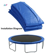 (IGP) 8Ft Trampoline Protection Pad Universal Replacement Trampoline Edge Cover Mat Tear-Resistant W