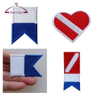 [deevoka] diver Flag Alpha Flag Patch Embroidered  Scuba Diving Badge Souvenir - Pattern for your ch