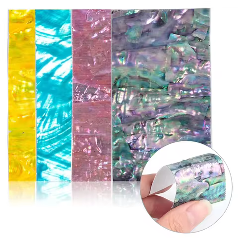 3D Abalone Shell Nail Sticker, Bright Color Seashell Adhesive Decals for Nail Art Decoration