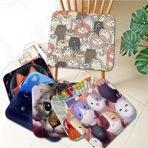 Cute cartoon cat Simplicity Multi-Color Chair Cushion Soft Office Car Seat Comfort Breathable 45x45c