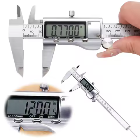 150mm/6Inch Digital Caliper Measuring Tool Stainless Steel Vernier Caliper Electronic Digital Slide 