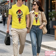 Japanese Style yellow cotton coupon t shirt Japanese Samurai Warrior Print tee PTR26009