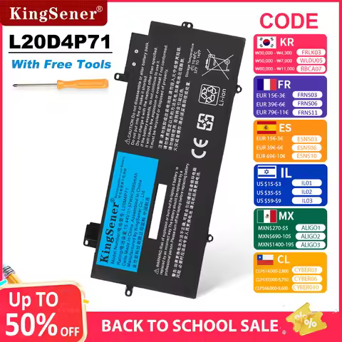 KingSener L20C4P71 L20M4P71 Battery For Lenovo ThinkPad X1 Carbon Gen 9 10 X1 Yoga 6th 7th Gen 6 7 S