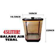 Tebal Balang Air 16"x10.5"x22" (Panjang x Lebar x Tinggi) kualiti Tebal Bagus