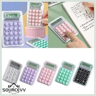 SOURCE 8 Digit Pocket Calculator Mechanical Calculator 8 Digit Calculator Clear Candy Color Calculat