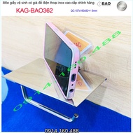 Bao KAG-BAO362 stainless steel toilet Paper hook with high-level phone holder, V-grade luxury stampe
