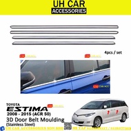 TOYOTA ESTIMA 08-15 ACR50 3D DOOR LINING CHROME DOOR BELT MOULDING SPORTY CHROME