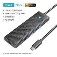 ยูเอสบีโอริโกอะแดปเตอร์แปลงแท่นวางมือถือเป็น HDMI-Com USB 3.0ชนิด C HUB 4K30Hz ตัวแยกอ่านการ์ด PD100