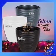 BLS FELTON ROUND FLOWER POT 2548 DIAMETER 33 CM COLOR SELECTION PLASTIC FLOWER POT INDOOR OUTDOOR PA
