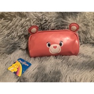 Care Bears Stationery Or Cosmetic Bag Bright Pink (With A Small Flaw As Shown In The Picture)