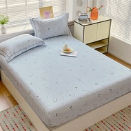 Dansunreve ผ้าปูที่นอน ผ้าฝ้าย100% ผ้าปูที่นอน 6.5ฟุต 6ฟุต 5ฟุต 3.5ฟุต 3 ฟุต ลายดอกไม้ 1200เส้นด้าย 