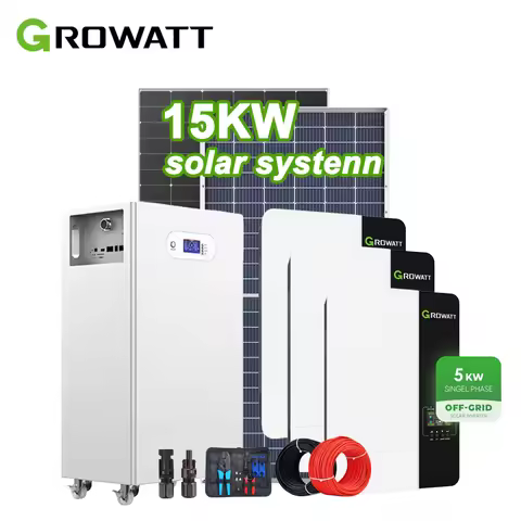 Off-Grid Solar Power System for Home Energy 5KW 10KW 15KW with Wall-Mounted Lithium Batteries Energy