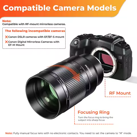Lightdow NEW 240MM F5.6 Foldback Prime Lens For Canon EF Nikon Z Sony E Mount Micro Single Camera Ca