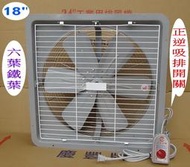 慶豐牌 18吋【6極】鐵葉-工業吸排風機【附吸排開關】後保護網.排風扇.抽風機.抽風扇.慶豐電機 CF-1806