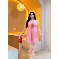 NT5 Dress Halter Neck With Lace And Rose Decoration