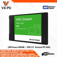 WD 480GB / 1TB GREEN 3D NAND 2.5" SATA III 6 Gb/s, 7mm INTERNAL SSD , Storage -  WDS100T3G0A, WDS480G3G0A - WD GREEN