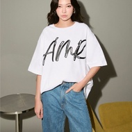 AMR DE SAISON (AIMER)-Brush Logo Oversized T-Shirt Oversized T Shirt Woman