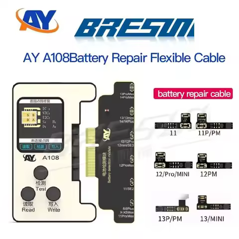 AY A108 Battery Repair Board Flex Cable for iPhone 11 12 13 14 Pro Max Non-Genuine Battery Warning H