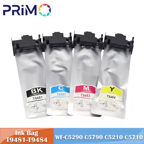 T9481 T9482 T9483 T9484 Pigment Ink Bag Cartridge With Chip For Epson WorkForce Pro WF-C5290 WF-C579