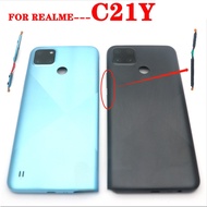 Back Housing For Oppo Realme C21Y Back Door Housing Battery Cover With Main Camera Lens Side Power B