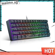 61 Keys Mechanical Game Keyboard 61 Keys RGB Keyboard Portable USB Wired Keyboard for PC Gaming Lapt
