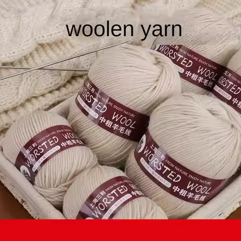 500g/set 4Ply Fashion Woolen Yarn for Knitting Clothes Scarvf Blanket Hand Crochet Medium Thick Wool