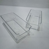 Clear Transparent Arcylic Rectangle Tray Basket L19.6 x W9.5 x H6cm Multifunction purpose Stationery