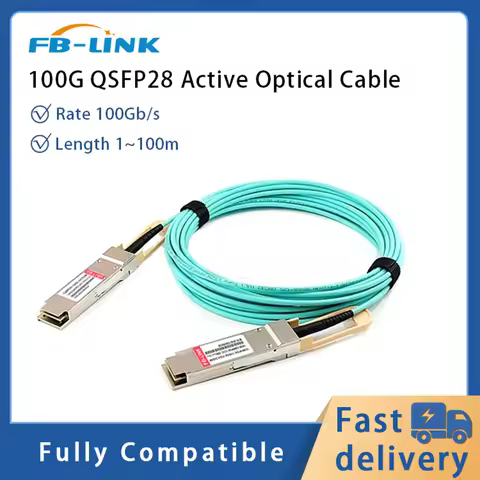 100G AOC Cable QSFP28 to QSFP28 OM3 1/3/5/7/15/20M LSZH Active Optical Cable compatible with Mellano