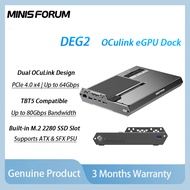 MINISFORUM DEG2 OCulink eGPU Dock with Thunderbolt 5  Dual-Mode OCuLink & TBT5 140W Power Delivery