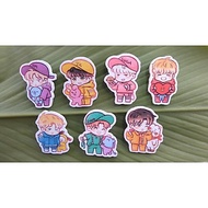 Wooden pin/bros member kpop bts bt21