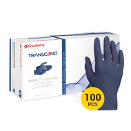 100pcs Cranberry TRANSCEND™ Nitrile Powder Free Examination Gloves | Low Derma for sensitive hand De