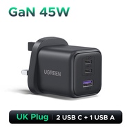UGREEN 45W 3 Ports GaN Charger 2*USB-C+1 USB-A Fast Charger for iPhone
