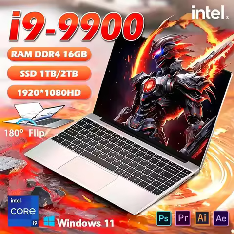 2026 i9 14.1“ PC Laptop Computer Windows 11 Pro Intel Core i9 9900 16GB RAM 1TB SSD Gaming Notebook 