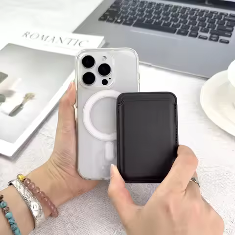 Wallet Leather Case Card Holder for apple IPhone 13 14 15 16 17 Pro Max Strong Magnetic for Magsafe 