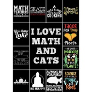 Mathematics Whimsy Cat Poster  Text Art Print for Interior Design Educational Wall Decor for Home and Classroom