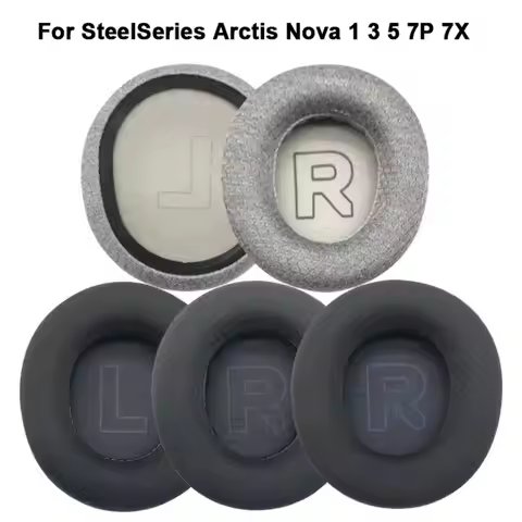1 Pair New Replacement Foam Ear Pads Cushion Cover For Steelseries Arctis Nova 1 3 5 7P 7X Gaming He
