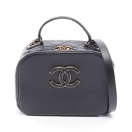 【二手】香奈兒 (Chanel) Coco Mark A93463 黑色皮革 Coco Mark Vanity 雙向鏈條單肩包 女士二手