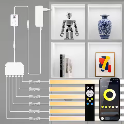 Bluetooth Smart CCT LED Bar Lights Bedroom Kitchen Wall Lamp for Cabinet Acoustic Wall Wood Panel St