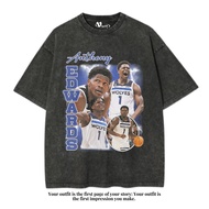 VEGA88 *Anthony Edwards* Oversized T-shirt | Oversized t-shirt | Washed t-shirt | Washing washing | 