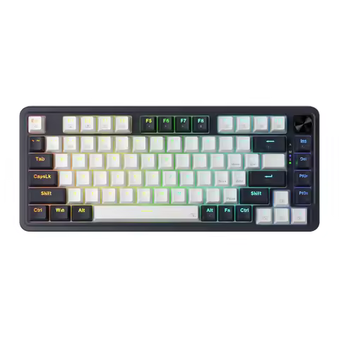 Redragon K673 PRO 75% Wireless Gasket RGB Gaming Keyboard, 3-Modes 81 Keys Compact Mechanical Keyboa