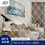 full length mirror wall 17/32/58Pcs DIY 3D Mirror Wall Stickers Diamonds Triangles Acrylic Wall Mirror Stickers for Kids