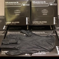 sarung tangan latex hitam shamrock glove latex hitam glove black