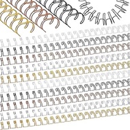 MorningRo 100 Pcs Metal Double Loop Binding Wires 9/16 Bulk Cinch Binding Wires Double Spiral Ring C