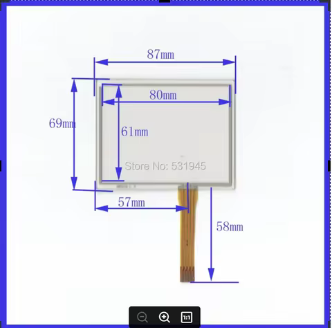 ZhiYuSun XWT678 for PDA and display NEW 4 Inch Touch Screen 87*69 for industry applications 87mm*69m