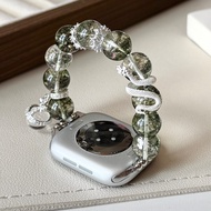 Crystal Elastic Strap for iWatch Ultra 2 S10 Series 9 S8 S7 S6 S5 S4 SE S2 S1 Fashion Girl WatchBand