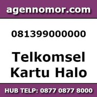 kartu perdana telkomsel halo nomor cantik 0813 99 000000 hexa